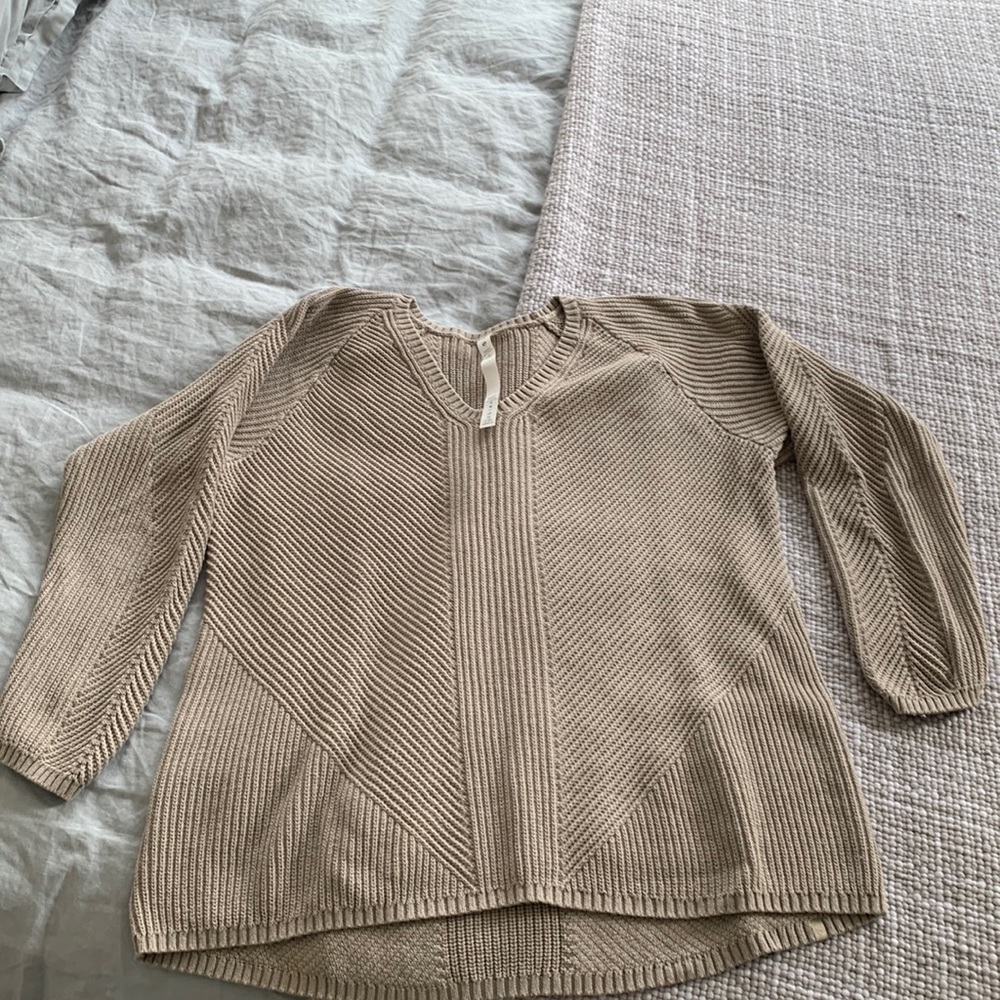 Tan lululemon cotton sweater